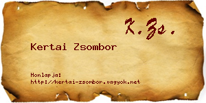Kertai Zsombor névjegykártya