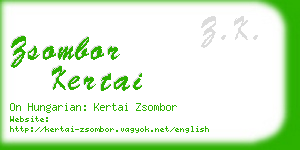 zsombor kertai business card